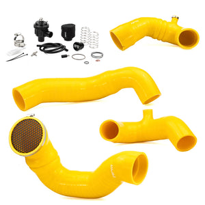 Complete RPM silicone upgrade kit for Maverick R with intake tubes, BOV, debris cage, and pre-filter. Boost-ready and wire-reinforced.