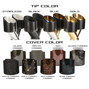 RPM Maverick R Carbon Dual Exhaust Tip – Custom Colors - Dunes 2 Dezert SXS