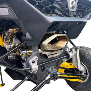 RPM 3-inch electronic dump valve mid pipe for Can-Am Maverick R delivers 12HP gains, deep sound, and plug-and-play install.