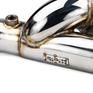 RPM 3-inch electronic dump valve mid pipe for Can-Am Maverick R delivers 12HP gains, deep sound, and plug-and-play install.