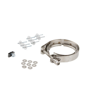 RPM EXTREME HD Turbo V-Band Clamp for Can-Am Maverick R – heavy-duty upgrade with improved bolt, fit, and optional heat shield removal kit.