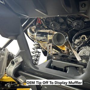 Maverick R 3" Muffler Delete Race Pipe - Dunes 2 Dezert SXS