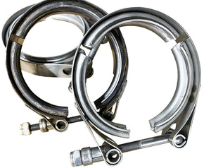 RPM EXTREME HD Turbo V-Band Clamp for Can-Am Maverick R – heavy-duty upgrade with improved bolt, fit, and optional heat shield removal kit.