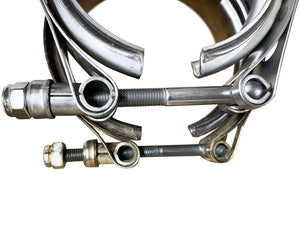 RPM EXTREME HD Turbo V-Band Clamp for Can-Am Maverick R – heavy-duty upgrade with improved bolt, fit, and optional heat shield removal kit.