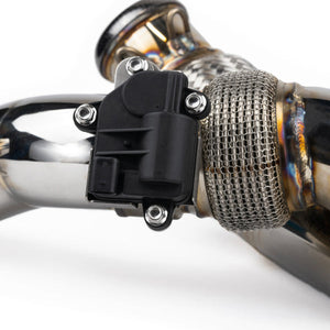 RPM 3-inch electronic dump valve mid pipe for Can-Am Maverick R delivers 12HP gains, deep sound, and plug-and-play install.