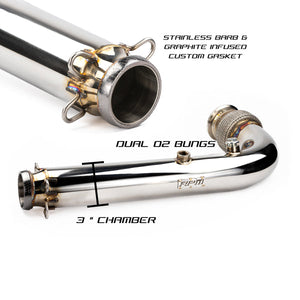 RPM 3" Monster Mouth cat delete mid pipe boosts horsepower, airflow, and sound on all Can-Am X3 Turbo, R, and RR models.
