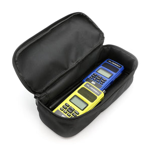 Rugged Radios CUBE 2 packing cube with YKK zipper open to show cables and tools stored inside