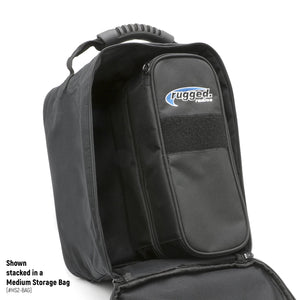 Rugged Radios CUBE 2 packing cubes stacked inside the HS2 storage bag for organized gear transport