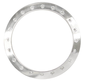 Raceline 15" A71 Mamba polished beadlock ring with 20-hole design and exposed bolt heads for durable UTV wheel upgrades