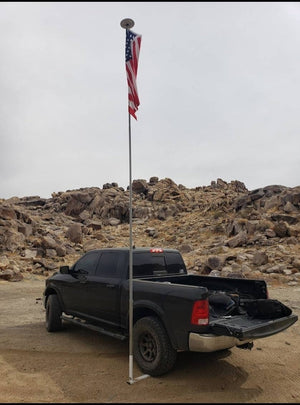 Tire/Trailer Jack Mount for Flagpoles - Dunes 2 Dezert SXS