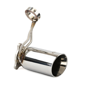 RPM slip-on muffler delete race pipe for Polaris RZR Pro XP, Pro S, and Turbo R. Stainless, TIG-welded, with resonator tip for deep aggressive tone.