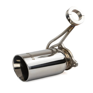 RPM slip-on muffler delete race pipe for Polaris RZR Pro XP, Pro S, and Turbo R. Stainless, TIG-welded, with resonator tip for deep aggressive tone.