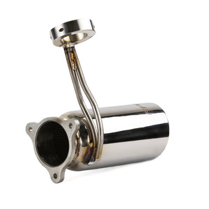 RPM slip-on muffler delete race pipe for Polaris RZR Pro XP, Pro S, and Turbo R. Stainless, TIG-welded, with resonator tip for deep aggressive tone.