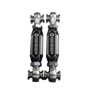 Geiser Performance Can-Am X3 rear sway bar links in black anodized 6061 billet aluminum