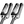 Pair of MTS Off-Road Pro R / Turbo R upgraded front shock shafts and forks for off-road vehicles.