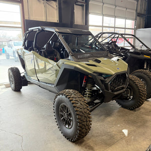 Bent Metal Off-Road Polaris RZR Pro XP Pro S 2025+ glass windshield with clear visibility and sturdy mounting for off-road adventures.