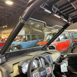 Bent Metal Off-Road Polaris RZR Pro XP Pro S 2025+ glass windshield, clear and durable for off-road adventures.