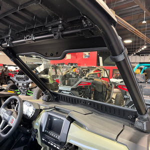 Polaris RZR Pro XP Pro S 2025+ Bent Metal Off-Road glass windshield showing clear, durable protective screen on side view.