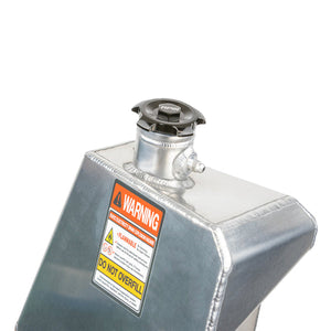 4-gallon RPM auxiliary fuel tank for 2-seat RZR Pro R, heavy-duty aluminum build with plug-and-play install and rollover-safe design.