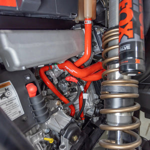 RPM silicone coolant hoses installed on a Polaris RZR Pro R