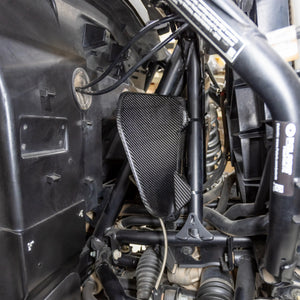 RPM carbon heat deflector installed behind the Pro XP radiator
