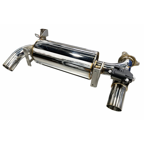 RPM E-Valve dual tip muffler for 2020–2025 RZR PRO XP and Turbo R, adjustable exhaust tone, plug-and-play install