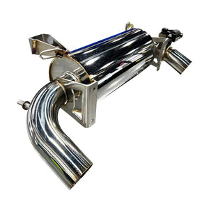 RPM E-Valve dual tip muffler for 2020–2025 RZR PRO XP and Turbo R, adjustable exhaust tone, plug-and-play install