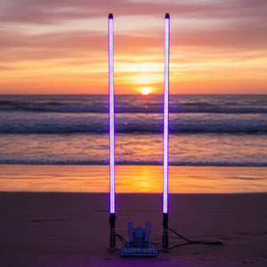 V2 Black Out LED Whip Set: The Ultimate Stealth - Dunes 2 Dezert SXS
