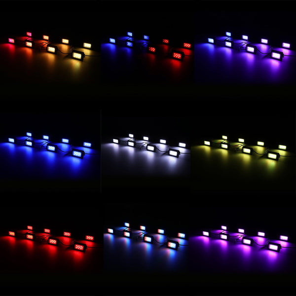 Magic Dream Color RGB LED Rock Lights Kit with Bluetooth APP Control, Multicolor Chasing Neon Underglow Lights for ATV UTV - Dunes 2 Dezert SXS