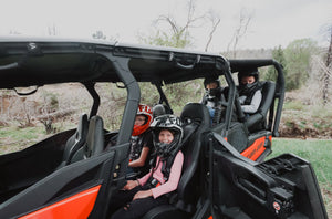 Maverick Sport Max Rear Bench Seat w/ Harnesses - Dunes 2 Dezert SXS