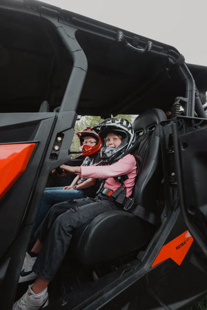 Maverick Sport Max Rear Bench Seat w/ Harnesses - Dunes 2 Dezert SXS