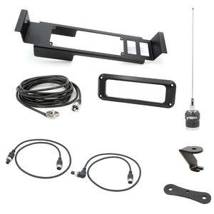 Rugged Radios RAM TRX console radio mount with billet bezel for a clean factory-style install