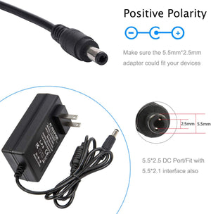 5150 Hyper Camp Locator AC power adapter, AC wall adapter with plug and positive polarity diagram