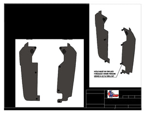 L&W Rear Inner Fender Mud Guard Polaris RZR Pro XP / Turbo R - Dunes 2 Dezert SXS