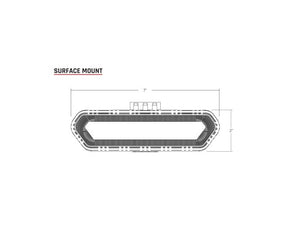 Rigid Chase tail light kit with red halo, white reverse light, strobe, brake and running modes; includes mounting bracket