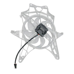 RPM MAX-CFM Brushless Radiator Fan Motor Upgrade for Can-Am X3 – increased airflow, heat sink motor, and soft-start brushless reliability.
