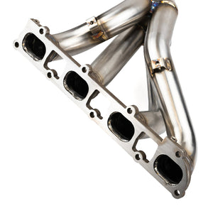 RPM Pro R Big Core HeadPipe in brushed 304 stainless with dual O2 bungs, OEM heat shield compatibility, and high-flow collectors.