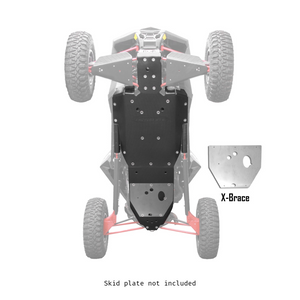 Polaris RZR RS1 X-Brace for UHMW Skid Plate - Dunes 2 Dezert SXS
