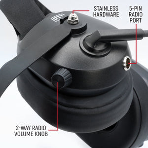 Rugged Radios Bluetooth two way radio headset 23mm noise cancelling microphone on a flex boom