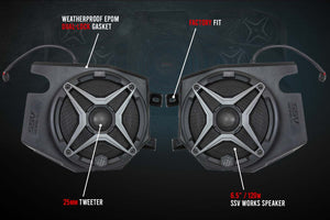Polaris RZR Front Kick 6.5" Speaker Pods (2014-2023) | SSV Works