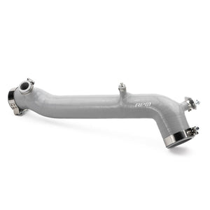 RPM silicone charge tube for Polaris RZR Turbo models – heat-resistant upgrade with boost reference port and stainless clamps.