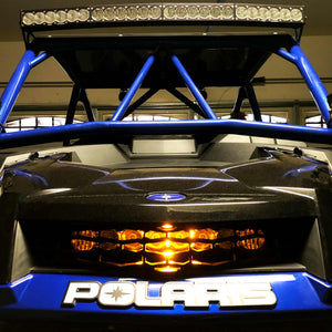 Single Row Grill Led Light Bar Mounts for Polaris RZR XP / Turbo(S) - Dunes 2 Dezert SXS