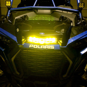 Single Row Grill Led Light Bar Mounts for Polaris RZR XP / Turbo(S) - Dunes 2 Dezert SXS