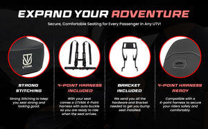 RZR PRO Bump Seat w/ Harness (2025+) - Dunes 2 Dezert SXS
