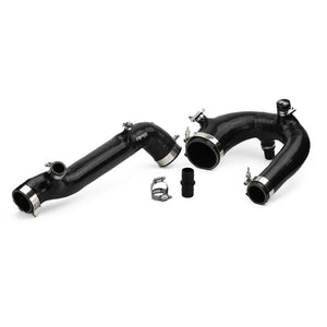 RPM silicone intake and charge tubes for Polaris RZR Pro XP & Turbo R – high-flow, heat-resistant performance upgrade with boost ports.
