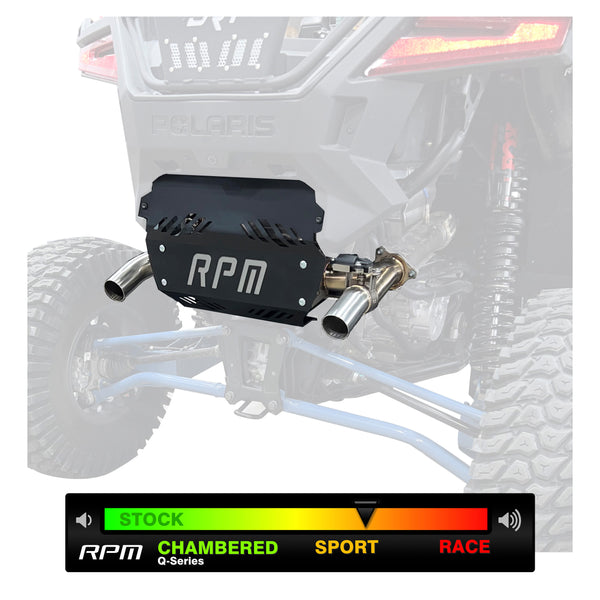 RPM RZR PRO XP, Turbo R E-Valve Muffler Dual Tip - Dunes 2 Dezert SXS