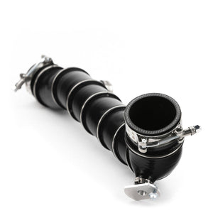 RPM 5-ply wire reinforced silicone charge tube for Polaris RZR Turbo with HD clamps and boost reference port included.