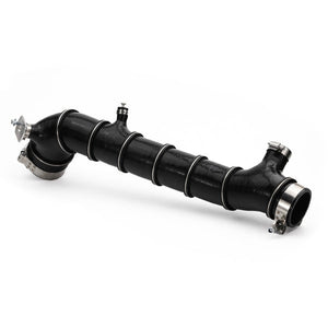 RPM 5-ply wire reinforced silicone charge tube for Polaris RZR Turbo with HD clamps and boost reference port included.