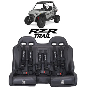 RZR 900/1000 Trail Front Bench Seat w/ Harnesses - Dunes 2 Dezert SXS