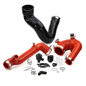 Complete RPM silicone intake & charge tube kit with BOV for Polaris RZR XP Turbo & Turbo S. Reinforced, heat-resistant, and high-boost ready.